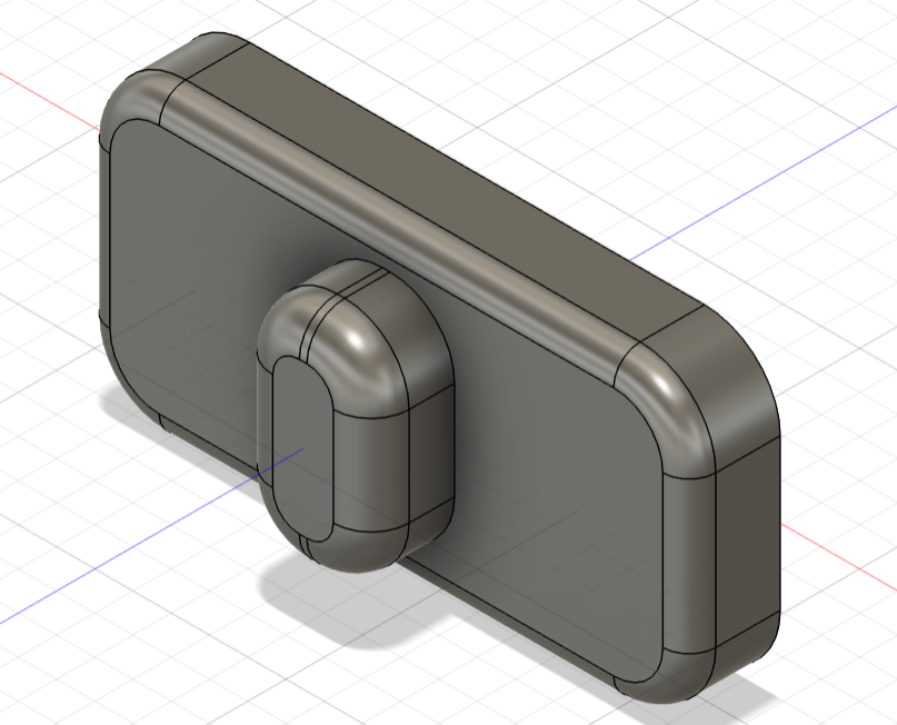 CAD model of a single-ridge fret marker for the 9th fret