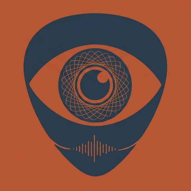 Rock for Vision logo — a guitar pick shaped as an eye