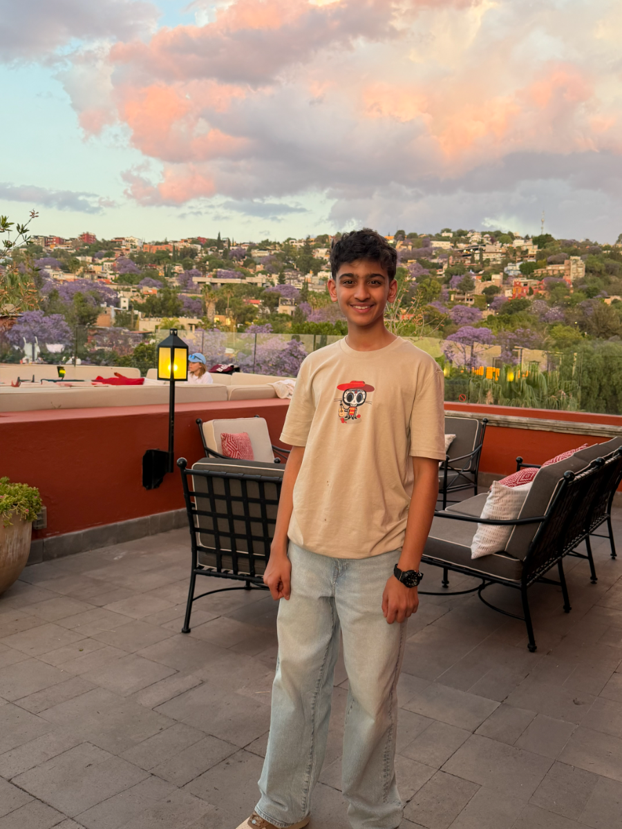 Yuvaan Modi, founder of Rock for Vision, at sunset in San Miguel de Allende